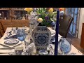 New Blue and White Chinoiserie Tablescape Happy Mother’s Day #tablescapes by Carole R