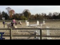 Kate Eastbell practicing cantering and jumps