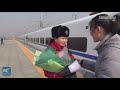 Two-minute reunion at high-speed rail station in Shanxi, China