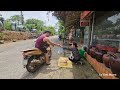 A single mother harvests cassava to sell and receives an unexpected gift from a kind police officer.