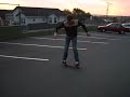 Freestyle skateboarding trick, mullen - esque, amateur