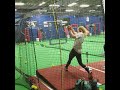 Angelina Hitting in cage