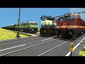FULL SPEED TRAIN HITS TWO TRAINS | DIAMOND RAILROAD CROSSING | Train Simulator 2022 | TrainsFun