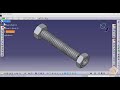 Catia v5 Tutorial for beginners 3D Nut And Bolt Assembly and Animations...