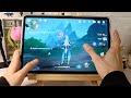 Unboxing Xiaomi Pad 6 (8GB+128GB,Mist Blue) accessories and Genshin Impact Gameplay