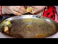 Eating Fish Head & Fish Egg Cutlet With Rice | Tasty Indian Food | Eating Video