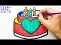 🎂🎨 Birthday Cake Drawing & Painting Fun for Kids & Toddlers | Let's Create Together! 🥳