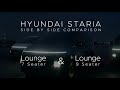 We Have Compared Hyundai Staria Lounge 7, Lounge 9 and Tourer 9 all in just one video