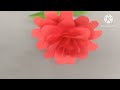How to make paper flower in easy steps #papercraft #viralvideo #redflower