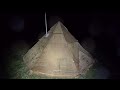 My Giant Tent Against Heavy Rain and Wind - Camping in Heavy Rain