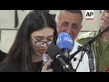 Rescued Israeli hostage speaks at her mother’s funeral