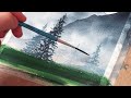 Watercolor Painting for Beginners / Misty Forest Landscape / Watercolor Painting Techniques