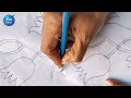 Hand embroidery nakshi kantha design drawing tutorial,নকশীকাঁথা নকশা আঁকা শিখে নিন