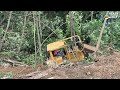 Amazing!! Clearing a Big and Scary Hill Landslide with the CAT D6R XL Bulldozer