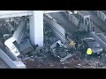 Raw Video: Chopper 5 Over Deadly Crash at Bay Bridge Toll Plaza