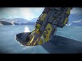 Aurora class multi-role frigate | Space Engineers Ship review and crash