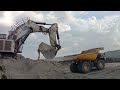 LIEBHERR R9350 EXCAVATOR || LOADING SAND MATERIAL ~MININGSTORY