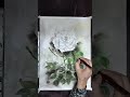 How To Paint A White Rose In Water Colour!! #roseart#howtopaint #rosepainting