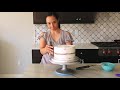Decorating a Cake with Whipped Cream | Smoothing whipped cream for layer cakes