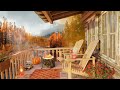 Fall Cozy Mountain Cabin Ambience with Nature Sounds of a Forest River for Relaxation, Studying&Work