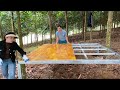 We Make Wooden Floors To Build A Campsite | T Build Farm Life