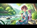 Japanese food Lofi music , BGM / Onigiri by the River in Summer