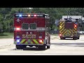 Glenview IL Fire Dept Engine 8 & Ambulance 8 Responding