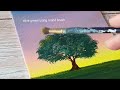 How to Draw a Tree  / Acrylic Painting Tutorial for Beginners Step by Step | Mini Canvas Painting