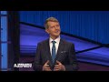 Ken Jennings Honors Alex Trebek In His First Episode as Guest Host | JEOPARDY!