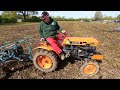 1975 Kubota B7000D 4WD 0.6 Litre 2-Cyl Diesel Mini Tractor (14 HP) with Ransomes Plough