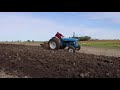 Fordson Major plowing with a 3 Bottom plow