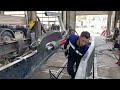 HOW TO STRAIGHTEN METAL. MERCEDES ACTROS FRAME REPAIR AFTER AN ACCIDENT
