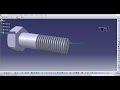 Vis hexagonal avec filetage sur CATIA V5