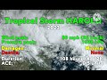 Track of Tropical Storm Harold (2023)