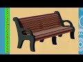 SAND PLASTIC COMPOSITE | The process of making park benches from a sand+polymer+pigment composite