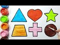 Shapes Drawing for Kids | Learn 2d Shapes | Colors for Toddlers | Preschool Learning videos