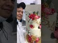 3D flowers edible wedding cake design