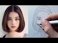 How to draw a face for beginners | draw a girl's face from front #arttips #drawingtutorial #drawing