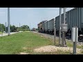 UP rock train heads east at Rosenberg Texas