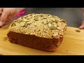 Mix oatmeal with yogurt. The world's easiest oat bread recipe. No flour!
