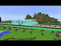 JJ's DIAMOND Train vs Mikey's GOLD Train Build Battle in Minecraft - Maizen