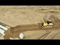 Great Project !! Bulldozer Pushing Sand Coverage All The Drains And Water