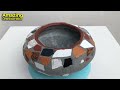 Amazing Idea Making Cement Flower Pot At Home | Potted Plants From Fan Cages And Ceramic Tiles