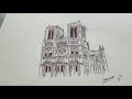 DRAWING Notre Dame in Paris!!
