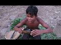 Primitive life - Wild Man Catch and Cook fish for dinner. Yummy food. #primitivetechnology