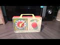 Vintage Fisher Price Hickory Dickory radio toy from 1970s