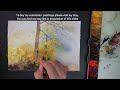 Watercolor painting tutorial - Autumn Landscape