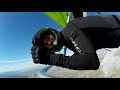 Spectacular hang gliding fly over cloud of Crimea