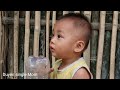 Single Mother built and completed the roof for the bamboo house | Duyên Single Mom