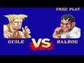 Street Fighter 2 Champion Edition Guile Playthrough